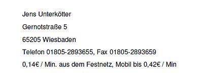 adresse